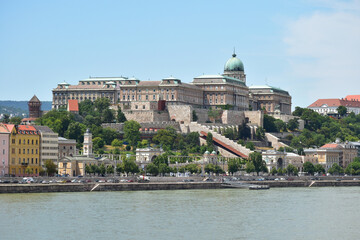 Royal palace building in Budapest city, Hungary