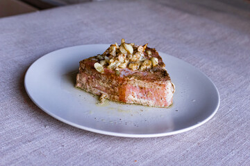 Tuna fried in butter and garlic