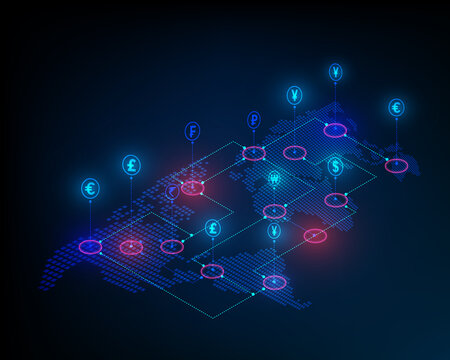 isomatic network icon currency exchange illustration