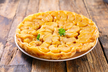 apple pie with caramel- french traditional tarte tatin
