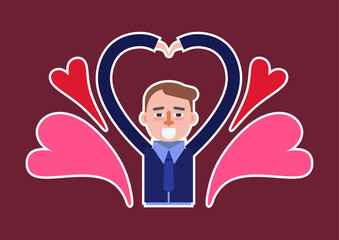 Valentine's day gift illustration for various graphic design and advertising applications