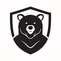 Honey bear logo black and white
