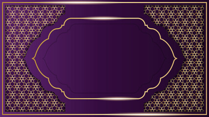 Beautiful Mandala arabic purple Islamic design background