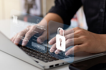 cybersecurity concept, user privacy security and encryption, secure internet access Future...