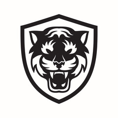 Tiger logo black and white