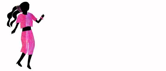 silhouette of a woman in dress