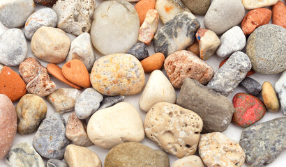 Multicolored sea stones.