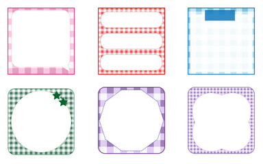 set of the colorful retro checkered memo, planner, notepad, paper, sticky note, reminder, journal. cute, simple, and printable