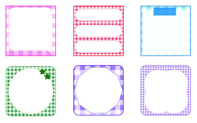 set of the colorful retro checkered memo, planner, notepad, paper, sticky note, reminder, journal. cute, simple, and printable