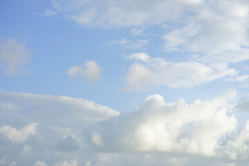 white clouds background blue sky
