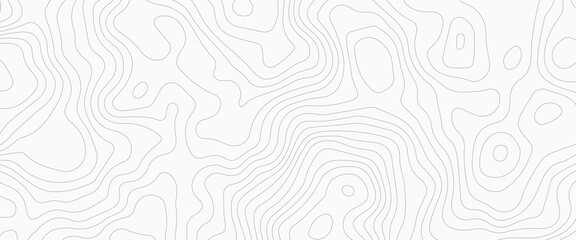 Fototapeta premium Topographic line contour map background, geographic grid map, Abstract white topography vector background. Vector illustration of topographic line contour map, black-white design, Luxury white.