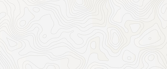 Fototapeta premium Topographic line contour map background, geographic grid map, Abstract white topography vector background. Vector illustration of topographic line contour map, black-white design, Luxury white.