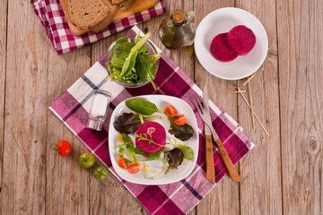 Beetroot veggie burger.