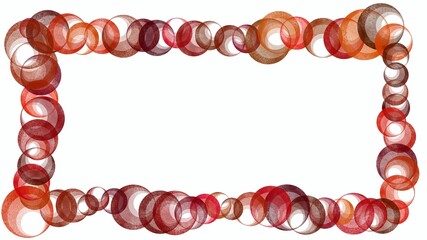 frame made of red beads