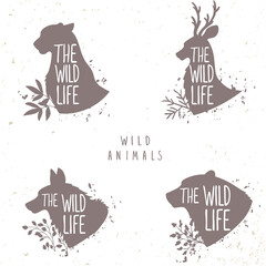 set silhouette animals