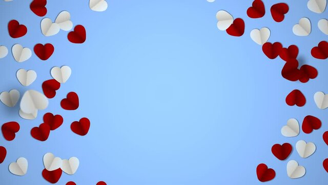 Heart Confetti Animation for Valentine's Day Title