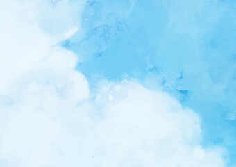 幻想的な水彩の水色テクスチャ背景
