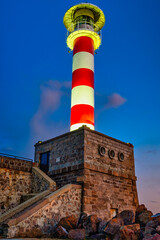 Fototapeta premium lighthouse in the town of island country