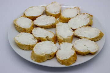 Wheat bread sandwich with cream cheese