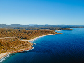 Aerial view of Bawley Point Beach, NSW, Australia 