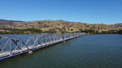 The Bethanga or BellBridge Bridge is a steel truss road bridge that carries the Riverina Highway...