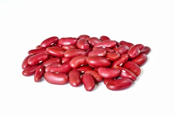 red beans on a white background