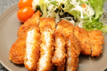 とんかつのクローズアップ