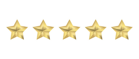 Five stars rating vector icon