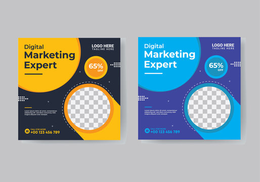 Digital marketing expert social media banner template design