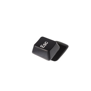 black esc button on white background.