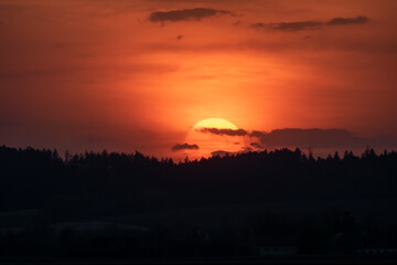Cloud images with rain clouds and storm clouds in the landscape
