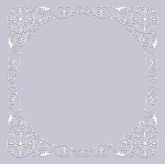 white vintage frame - 482150370