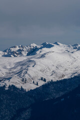 snow covered mountains