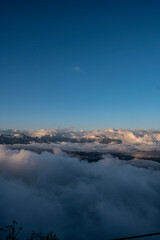 Obraz premium clouds over the mountains
