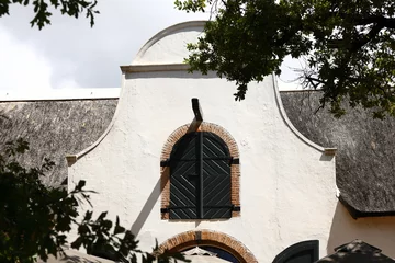 Deurstickers An old gable on the farm Groot Constantia in Cape Town © Jacques Hugo