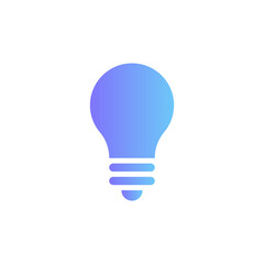 Lamp icon vector with gradient