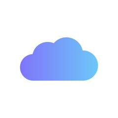 cloud vector icon with gradient
