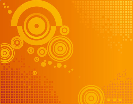 Futurustic Orange Modern Techno Background