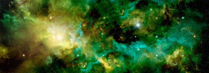 Obraz na płótnie Canvas Outer space with nebulae and stars in deep space in the Universe
