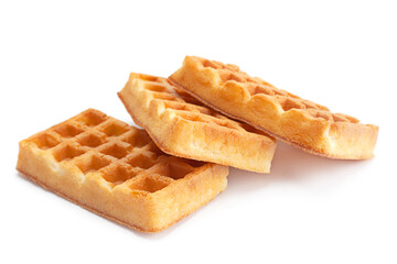 Viennese waffles on white