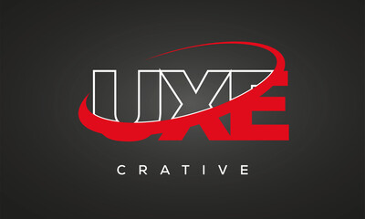 UXE creative letters logo with 360 symbol Logo design