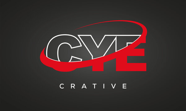 CYE creative letters logo with 360 symbol Logo design
