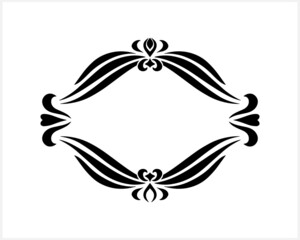 Fototapeta premium Vintage wreath isolated. Stencil frame border. Vector stock illustration. EPS 10