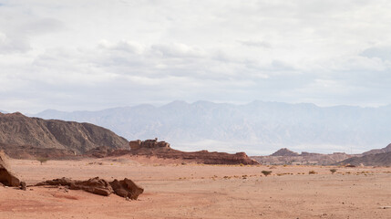 Fantastically  beautiful mountain nature in Timna National Park near Eilat, southern Israel.