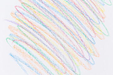 Multi color hand crayon drawing