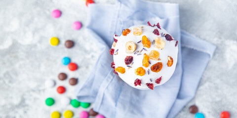 Easter sweet cake spring Festival dessert festive baking holiday easter treat meal food snack on the table copy space food background 