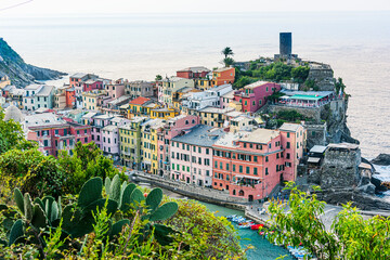 Obraz premium Picturesque town of Vernazza, Liguria, Italy