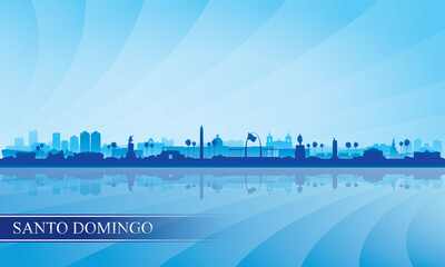 Santo Domingo city skyline silhouette background - 482159103