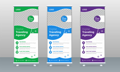 Travel roll up banner design for business
