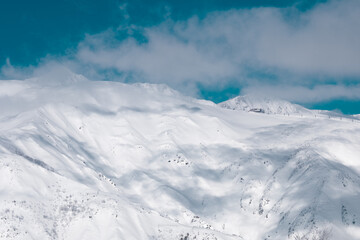 美しい冬山の風景
